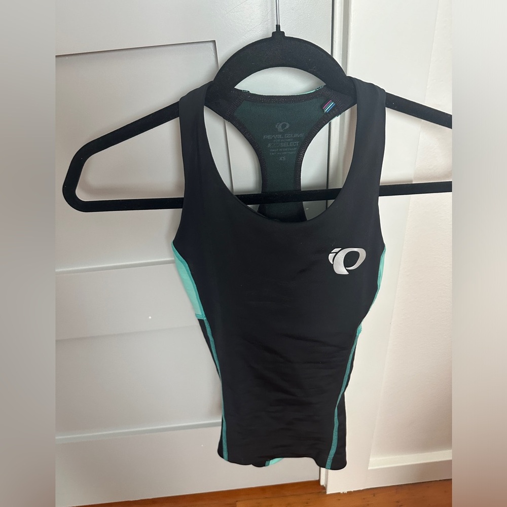 Road bike women’s sleeveless Pearl Izumi teal tank XS